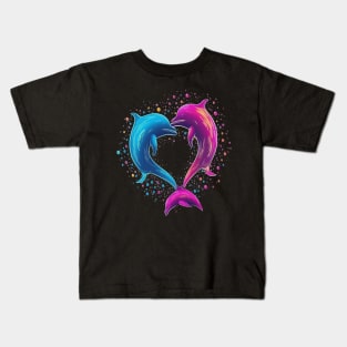 Dolphin Valentine Day Kids T-Shirt